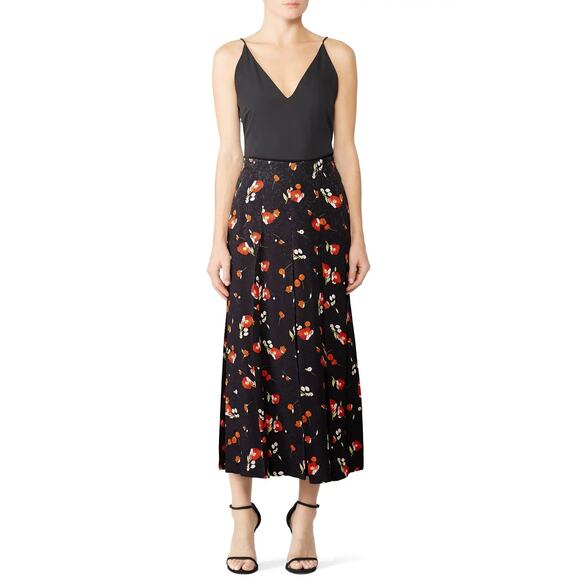 Vilshenko Keely Floral Midi Skirt - Picture 1 of 12